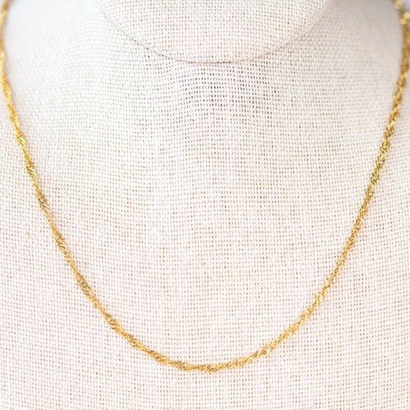 Gold Chain Waterproof Necklace Everyday Necklace Gold Chain Sparkle Chain PRETTY - Picture 4 of 13